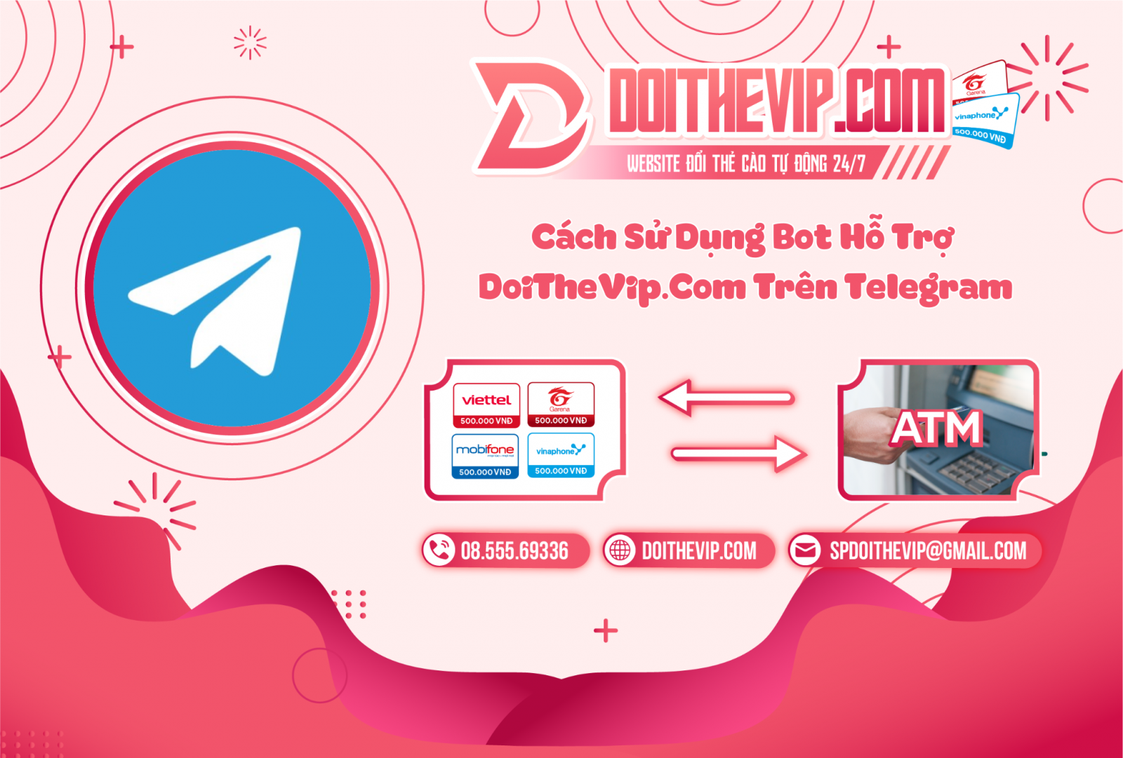 Cách Sử Dụng Bot Hỗ Trợ DoiTheVip.Com Trên Telegram